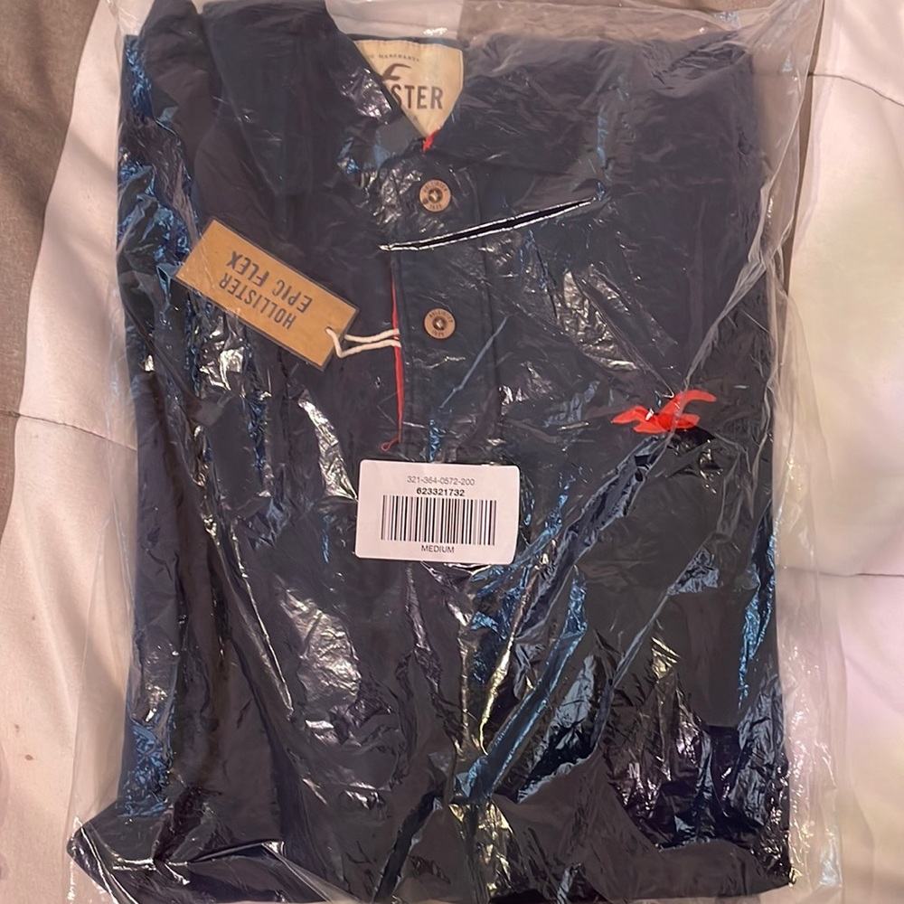 New in bag Hollister Navy Polo
